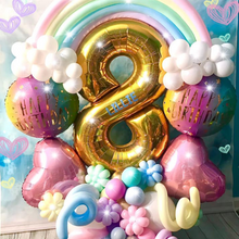 Load image into Gallery viewer, Indoor Balloon Number Rainbow Display
