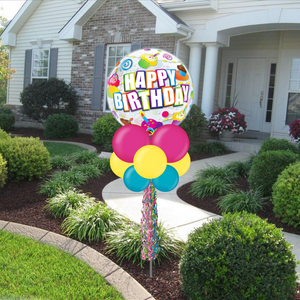 Outdoor Birthday Balloon Display